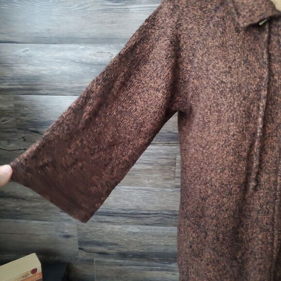 J. Jill Utopia Cardigan Sweater Mixed Texture, Women's Size Large, Rust Brown - Picture 6 of 13